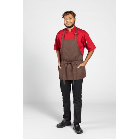 Uncommon Threads Adjustable 3-Pocket Bib Apron Brown 3011-0200